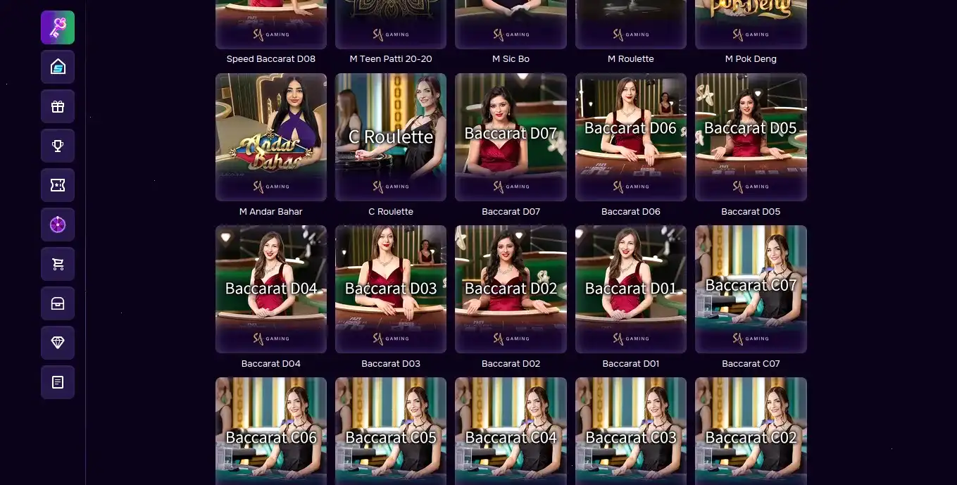 Игровой зал Cat Casino с множеством слотов